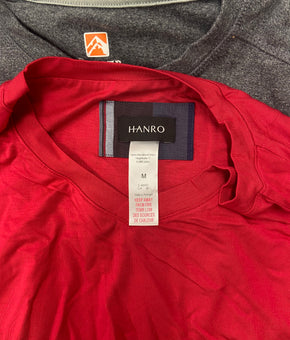 Men's Clothing T-shirts and Other Tops, Wholesale Lot, HANRO, RUGGED ELEMENT, 32 DEGREES, AMERICAN APPAREL and more, 22 items, Shelf Pulls, MSRP $671