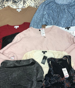 Women's Clothing Top Wholesale Lot, Tahari, Vince Camuto, Alfani and more, 13 Units, Shelf Pulls, MSRP $872