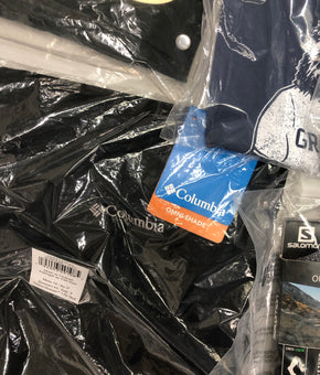 Men's Clothing Assorted Wholesale Lot, COLUMBIA, LIFE IS GOOD, PROPPER, SALOMON and more, 14 Items, New, MSRP $475