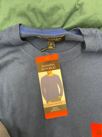 Men's Clothing Sweater and Other Tops Wholesale Lot, BANANA REPUBLIC, ADIDAS, CALVIN KLEIN, AMERICAN APPAREL and more, 13 items, Shelf Pulls, MSRP $870