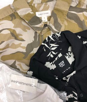Men's Clothing Tops, Button Down Shirt and more, Wholesale Lot, CALVIN KLEIN, ZEEGEEWHY, AMERICAN APPAREL, INC and more, 23 items, Shelf Pulls, MSRP $793