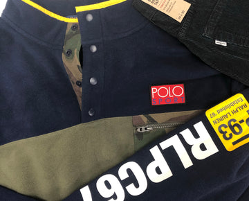 Men's Clothing Assorted Wholesale Lot, POLO RALPH LAUREN, UNDER ARMOUR, CALVIN KLEIN, LEVI'S, ALFANI and more 26 Units, Shelf Pulls, MSRP 2,274