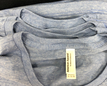 Women's Tops Short Sleeves Wholesale Lot, AMERICAN APPAREL ONLY, 65 Items, Shelf Pulls, MSRP $1,128