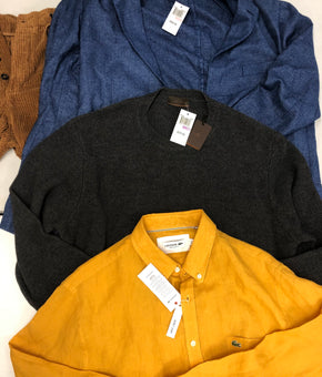 Men's Clothing Wholesale Lot, ALTEA, LACOSTE ,4 Units, New, MSRP $1,890