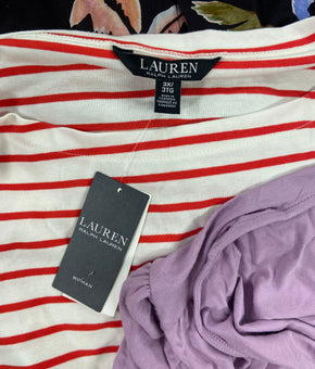 Women's Clothing Assorted Wholesale Lot, LAUREN RALPH LAUREN, CALVIN KLEIN, MICHAEL KORS, VINCE CAMUTO, COLUMBIA, FREE PEOPLE and Others, 12 items, Shelf Pulls, MSRP $941
