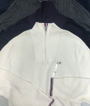 Men's Clothing Sweater Wholesale Lot, Polo Ralph Lauren, Tommy Hilfiger, Tasso Elba, Weatherproof, Club Room and more, 11 Units, Shelf Pulls, MSRP $847.50