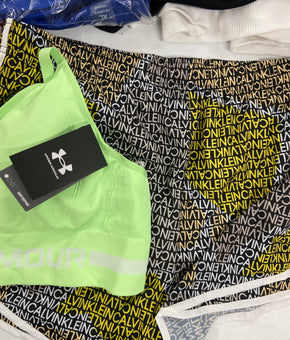 Women's Clothing Wholesale Lot, UNDER ARMOUR, ADIDAS, CALVIN KLEIN, CHAMPION, DKNY and more, 17 items, Shelf Pulls, MSRP $628