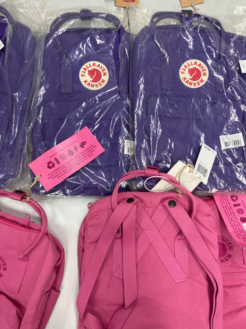Women's Backpacks Wholesale Lot, FJALLRAVEN, 8 items, New, MSRP $680