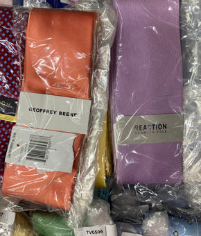 Men's Neckties Wholesale Lot, TOMMY HILFIGER, MICHAEL KORS, KENNETH COLE, CLUB ROOM, CALVIN KLEIN, ALFANI,  and more, 122 items, CUSTOMER RETURNS