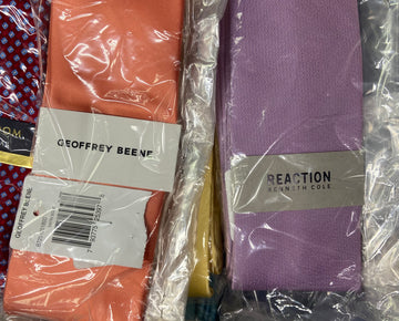 Men's Neckties Wholesale Lot, TOMMY HILFIGER, MICHAEL KORS, KENNETH COLE, CLUB ROOM, CALVIN KLEIN, ALFANI,  and more, 122 items, CUSTOMER RETURNS
