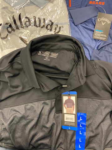Men's Clothing Golf Polo Shirts & Other Tops Wholesale Lot, CALLAWAY, GREG NORMAN, BOLLE, PEBBLE BEACH, MONDETTA and more, 16 items, Shelf Pulls, MSRP $652