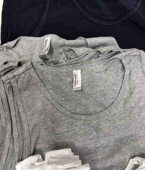 Men's Clothing Tops Sleeveless Wholesale Lot, AMERICAN APPAREL ONLY, 113 Items, Shelf Pulls, MSRP $2,034
