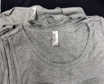 Men's Clothing Tops Sleeveless Wholesale Lot, AMERICAN APPAREL ONLY, 113 Items, Shelf Pulls, MSRP $2,034