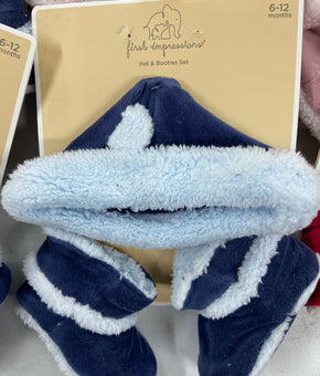 Baby's Booties & Hats Set Wholesale Lot, FIRST IMPRESSIONS, 23 items, Shelf Pulls, MSRP $644