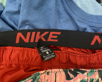 Men's Clothing Assorted Wholesale Lot, NIKE, ADIDAS, LUCKY BRAND, TAHARI, BUFFALO JEANS, KIRKLAND and more, 24 items, Shelf Pulls, MSRP $781