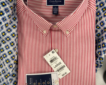 Men's Clothing Dress Shirts Wholesale Lot, CLUB ROOM, BAR III, ALFANI, 14 items, Shelf Pulls, MSRP $840