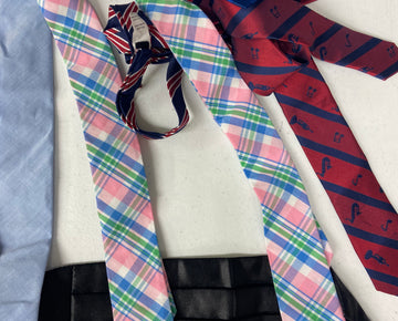 Kid's Neckties, Bow Ties and more Wholesale Lot, TOMMY HILFIGER and other Famous brands, 34 Units, Customer Returns