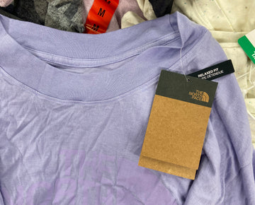 Women's Clothing Tops Wholesale Lot, NORTH FACE, NIKE, FREE PEOPLE, CALVIN KLEIN, EDDIE BAUER, BUFFALO, THREE DOTS, AQUA and more, 21 items, Shelf Pulls, MSRP $987