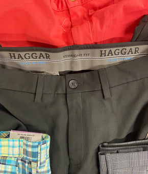 Men's Clothing Shorts & Pants Wholesale Lot, HAGGAR, CLUB ROOM, INC 10 items, Shelf Pulls, MSRP $577