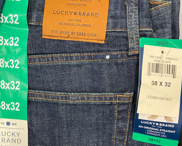 Men's Clothing Jeans Wholesale Lot, LUCKY BRAND, CALVIN KLEIN, BUFFALO and more, 10 items, Shelf Pulls, MSRP $814