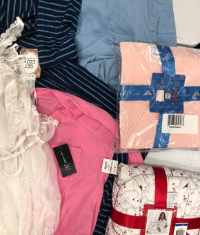 Women's Clothing Pajama Wholesale Lot, Charter Club, Muk Luks, Family PJS, Alfani and more, 16 Units, Shelf Pulls, MSRP $702.95