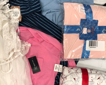 Women's Clothing Pajama Wholesale Lot, Charter Club, Muk Luks, Family PJS, Alfani and more, 16 Units, Shelf Pulls, MSRP $702.95