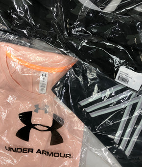 Women's Clothing Activewear Wholesale Lot, ADIDAS, UNDER ARMOUR, CHARKO, BANDIER and more, 18 items, New, MSRP $511