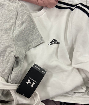 Women's Clothing Wholesale Lot, MARMOT, DKNY, ADIDAS, UNDER ARMOUR, THE NORTH FACE, NIKE, CHAMPION and more, 14 items, Shelf Pulls, MSRP $1,089