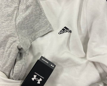 Women's Clothing Wholesale Lot, MARMOT, DKNY, ADIDAS, UNDER ARMOUR, THE NORTH FACE, NIKE, CHAMPION and more, 14 items, Shelf Pulls, MSRP $1,089