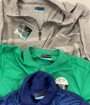 Men's Clothing Golf Shirts & Other Tops, Wholesale Lot, PGA TOUR, JACK JONES, ALTERNATIVE, CLUBROOM, and more, 15 items, Shelf Pulls, MSRP $495