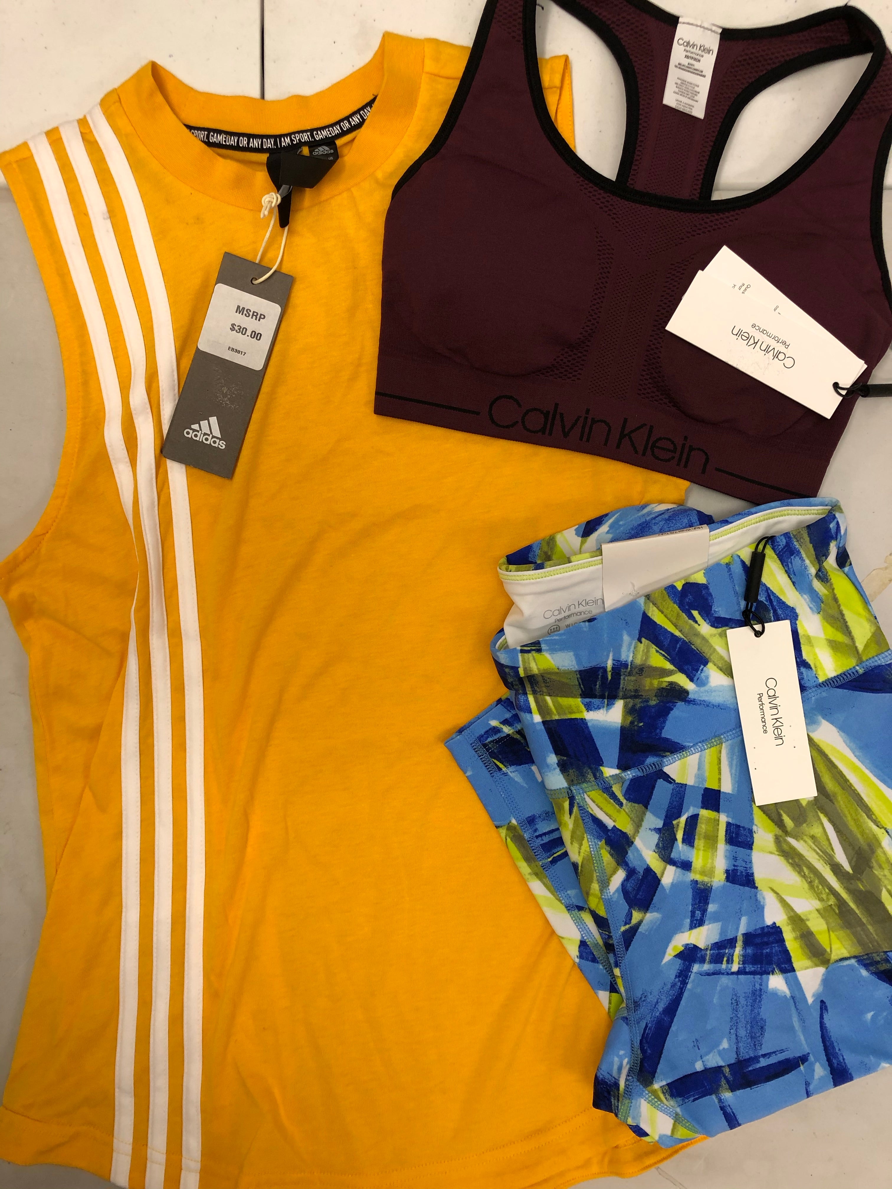 Women's Clothing Activewear Wholesale Lot, Nike, Adidas, Calvin