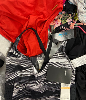 Women's Swimwear & Others Wholesale Lot, NIKE, ANNE COLE, HULA HONEY, CALIFORNIA WAVES, VINCE CAMUTO and more,  21 items, Shelf Pulls, MSRP $1,025