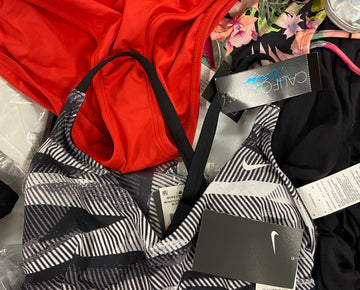 Women's Swimwear & Others Wholesale Lot, NIKE, ANNE COLE, HULA HONEY, CALIFORNIA WAVES, VINCE CAMUTO and more,  21 items, Shelf Pulls, MSRP $1,025