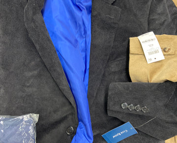 Men's Clothing Blazers & Others Wholesale Lot, CLUB ROOM, BAR III, 32 DEGREES, 8 items, Shelf Pulls, MSRP $2,330