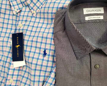 Men's Clothing Tops Wholesale Lot, CALVIN KLEIN, POLO RALPH LAUREN, ALFANI, CLUB ROOM, INC and more,17 Items, Shelf Pulls, MSRP $1,012