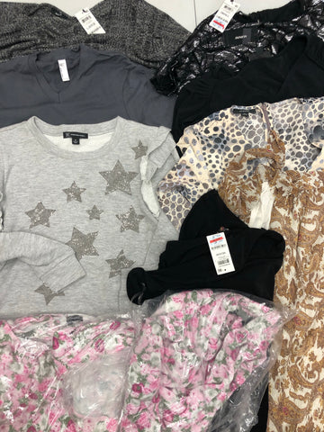 Women's Clothing Top Wholesale Lot, American Apparel, INC and more, 12 Units, Shelf Pulls, MSRP $755
