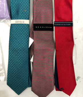 Men's Necktie & Bowtie Wholesale Lot, TOMMY HILFIGER, MICHAEL KORS, KENNETH COLE,RYAN SEACREST, CALVIN KLEIN and more, 58 items, CUSTOMER RETURNS, MSRP $