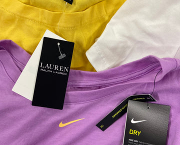 Women's Clothing Activewear Wholesale Lot, LAUREN RALPH LAUREN, NIKE, CHAMPION, CK PERFORMANCE, BASS OUTDOOR and more, 18 items, Shelf Pulls, MSRP $753