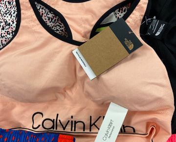Women's Clothing Activewear Wholesale Lot, NIKE, THE NORTH FACE, CK PERFORMANCE, DKNY, IDEOLOGY and more, 36 items, Shelf Pulls, MSRP $991